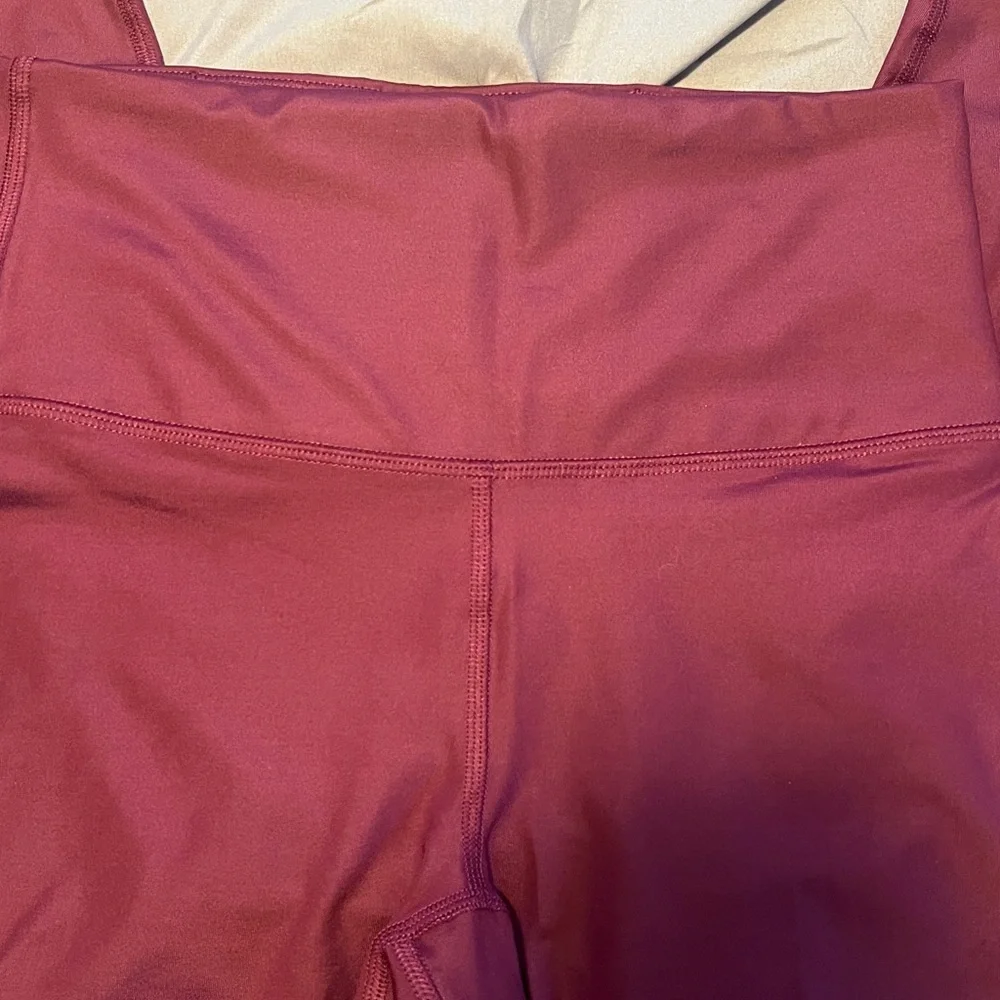 All In Motion Maroon Red High Rise Leggings & Sports-bra Set - Picture 15 of 16